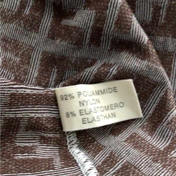 FENDI FF Monogram Beige Ivory Logo Print Top IT 44 (equiv. 4-6 US) - Picture 5 of 6